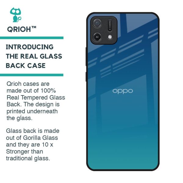 Celestial Blue Glass Case For Oppo A16K For Sale