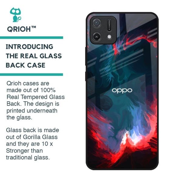 Brush Art Glass Case For Oppo A16K Hot on Sale