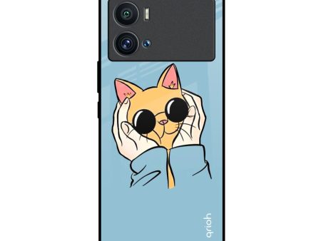 Adorable Cute Kitty Glass Case For iQOO 9 Pro For Sale