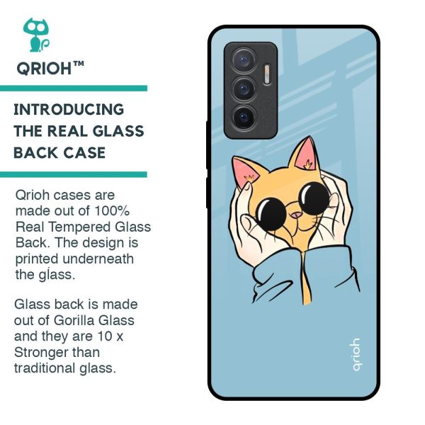 Adorable Cute Kitty Glass Case For Vivo V23e 5G Online