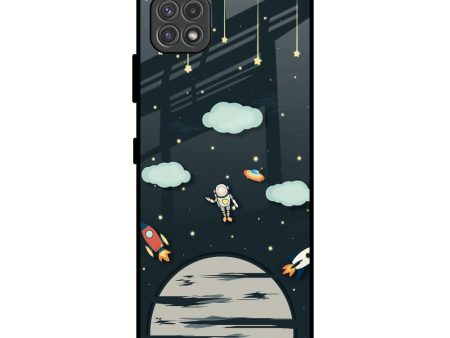 Astronaut Dream Glass Case For Samsung Galaxy F42 5G For Cheap