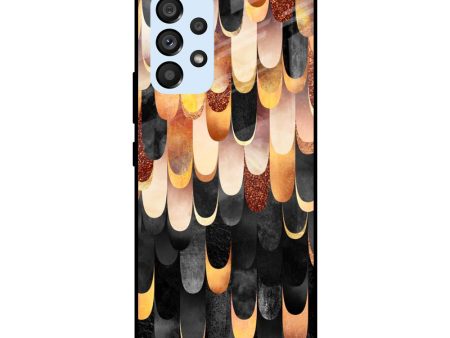 Bronze Abstract Glass Case for Samsung Galaxy A53 5G Fashion