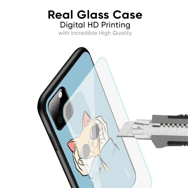 Adorable Cute Kitty Glass Case For iQOO 9 Pro For Sale