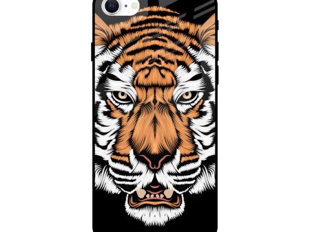 Angry Tiger Glass Case For iPhone SE 2022 Discount