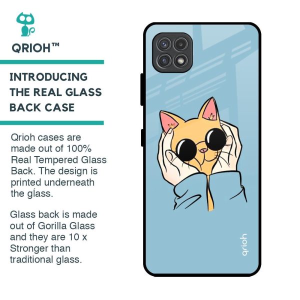 Adorable Cute Kitty Glass Case For Samsung Galaxy F42 5G Fashion