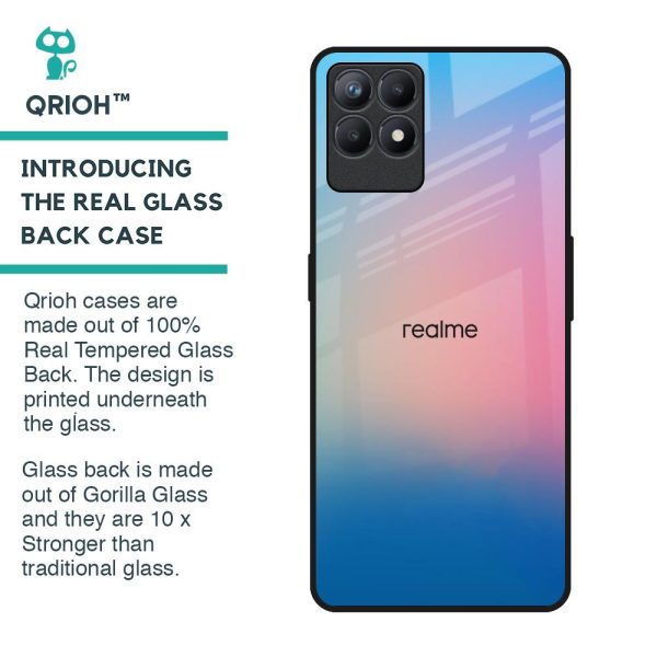 Blue & Pink Ombre Glass case for Realme Narzo 50 Cheap