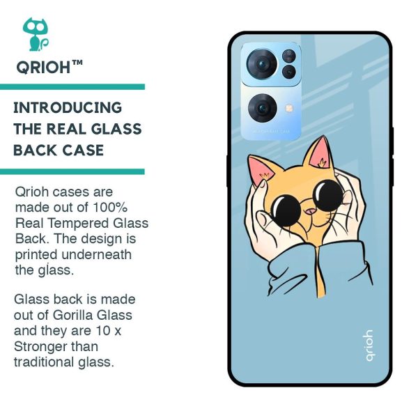 Adorable Cute Kitty Glass Case For Oppo Reno7 Pro 5G Cheap