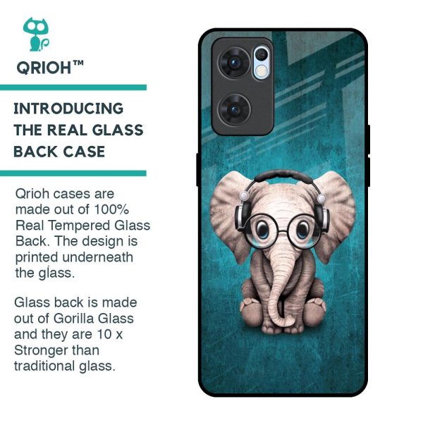 Adorable Baby Elephant Glass Case For Oppo Reno7 5G Cheap