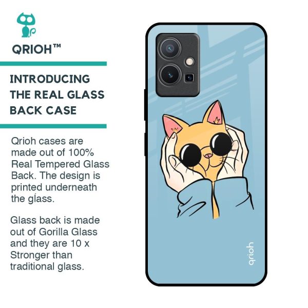 Adorable Cute Kitty Glass Case For Vivo Y75 5G For Discount