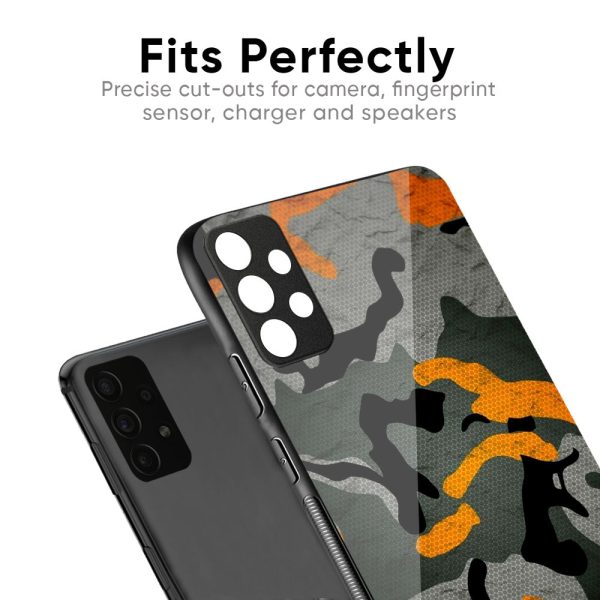 Camouflage Orange Glass Case For Vivo Y15s Supply