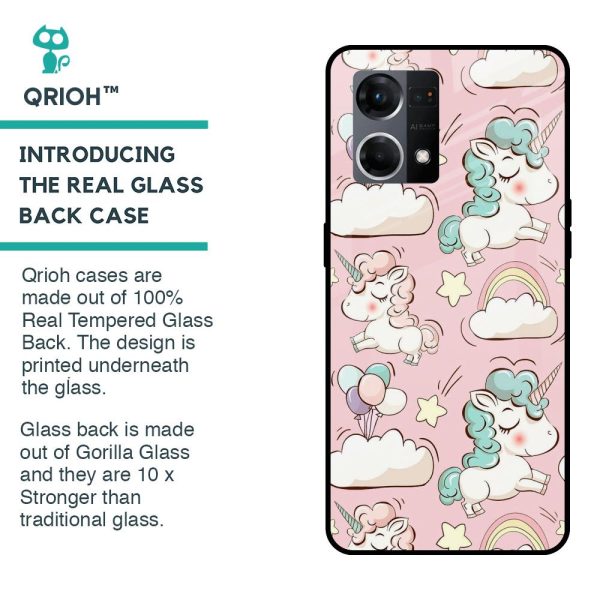 Balloon Unicorn Glass case for OPPO F21 Pro Supply