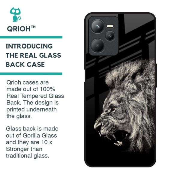 Brave Lion Glass Case for Realme C35 Online now