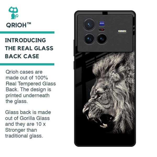 Brave Lion Glass Case for Vivo X80 5G For Sale