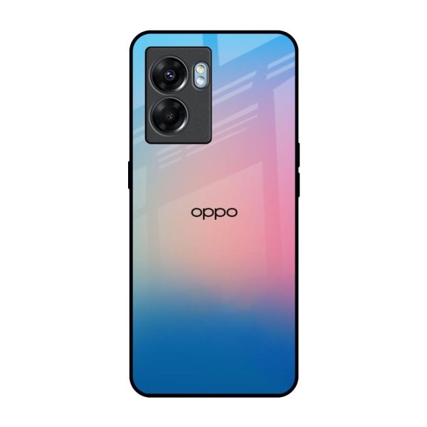 Blue & Pink Ombre Glass case for Oppo K10 5G For Cheap