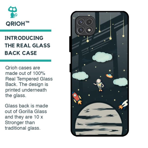 Astronaut Dream Glass Case For Samsung Galaxy F42 5G For Cheap