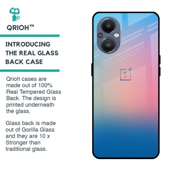 Blue & Pink Ombre Glass case for OnePlus Nord N20 5G Online