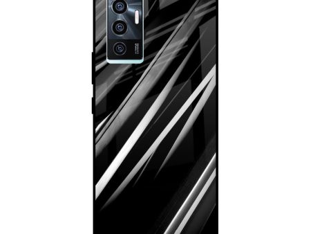 Black & Grey Gradient Glass Case For Vivo V23e 5G For Cheap