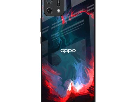 Brush Art Glass Case For Oppo A16K Hot on Sale