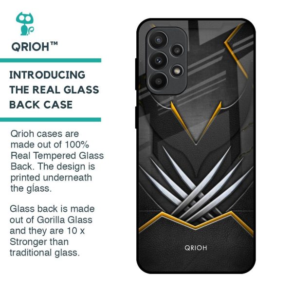 Black Warrior Glass Case for Samsung Galaxy A23 Hot on Sale