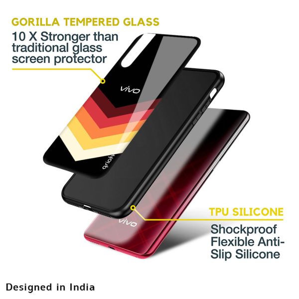 Abstract Arrow Pattern Glass Case For Vivo Y15s For Sale