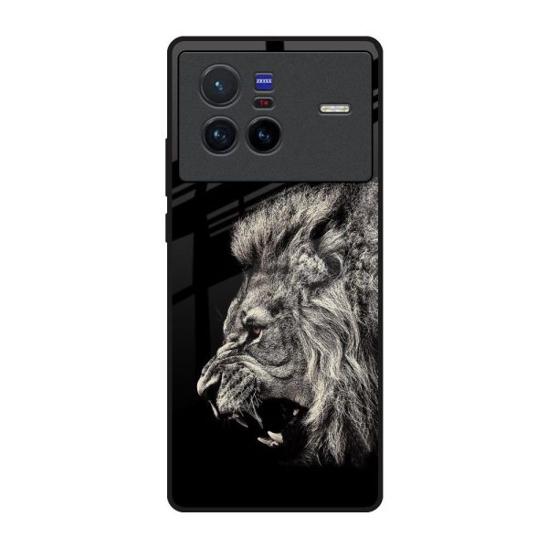 Brave Lion Glass Case for Vivo X80 5G For Sale