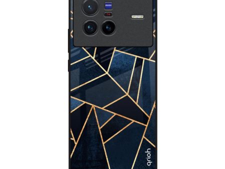 Abstract Tiles Glass Case for Vivo X80 5G Online Sale