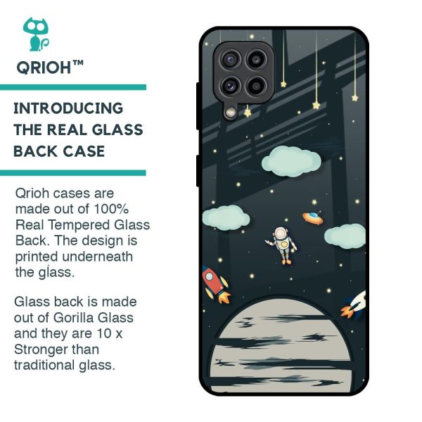 Astronaut Dream Glass Case For Samsung Galaxy M32 on Sale