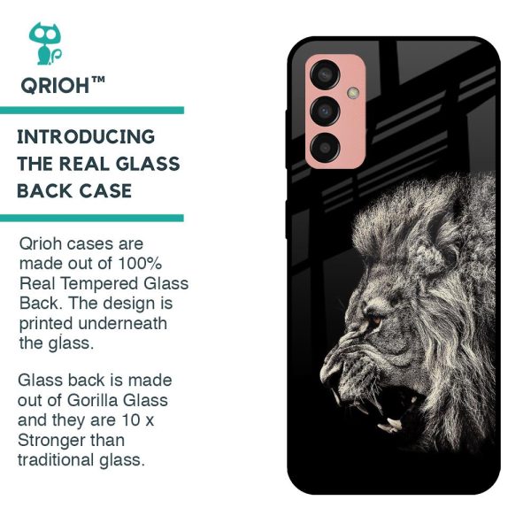 Brave Lion Glass case for Samsung Galaxy M13 Fashion