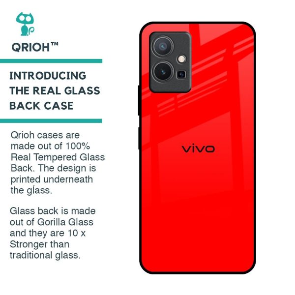 Blood Red Glass Case for Vivo Y75 5G For Sale