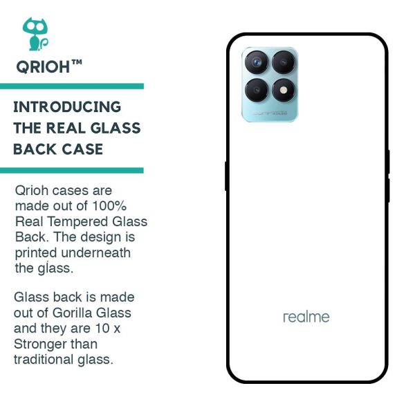 Arctic White Glass Case for Realme Narzo 50 Discount