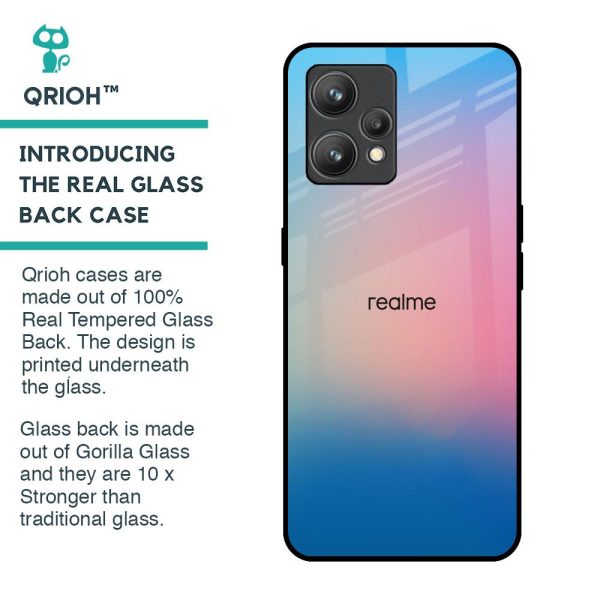 Blue & Pink Ombre Glass case for Realme 9 Pro Plus Fashion