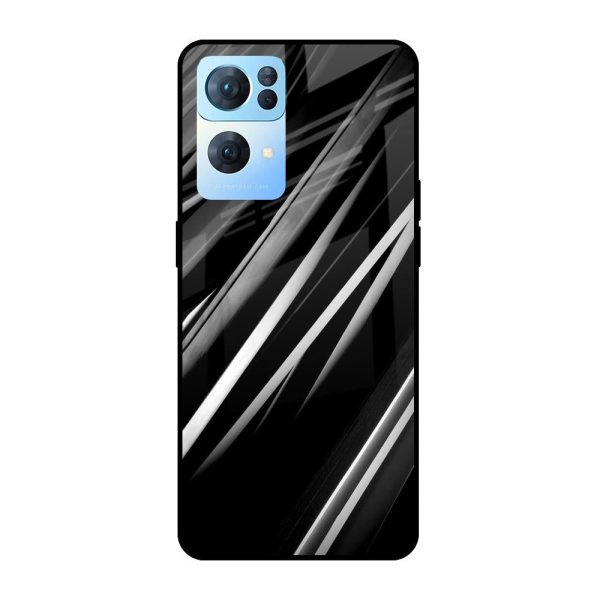 Black & Grey Gradient Glass Case For Oppo Reno7 Pro 5G For Discount