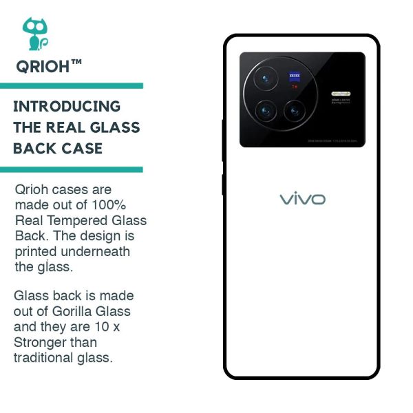 Arctic White Glass Case for Vivo X80 5G Online