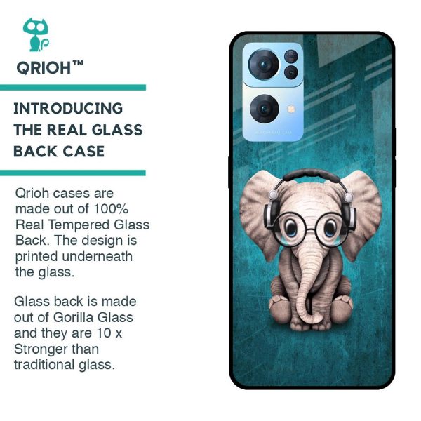 Adorable Baby Elephant Glass Case For Oppo Reno7 Pro 5G Hot on Sale