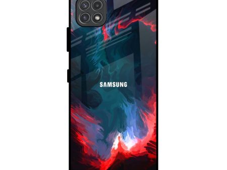 Brush Art Glass Case For Samsung Galaxy F42 5G Cheap