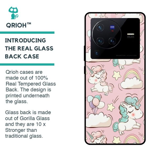 Balloon Unicorn Glass case for Vivo X80 Pro 5G on Sale