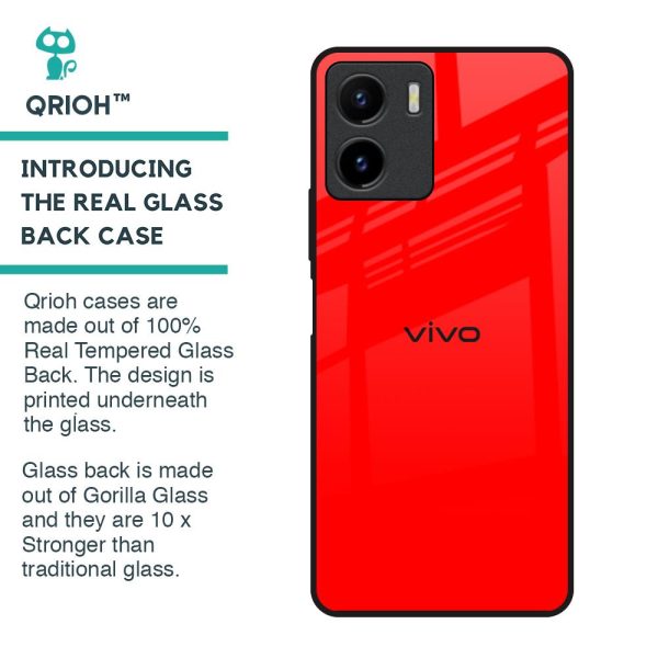 Blood Red Glass Case for Vivo Y15s For Sale