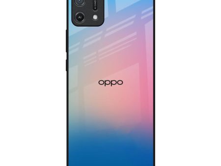 Blue & Pink Ombre Glass case for Oppo A16K Fashion