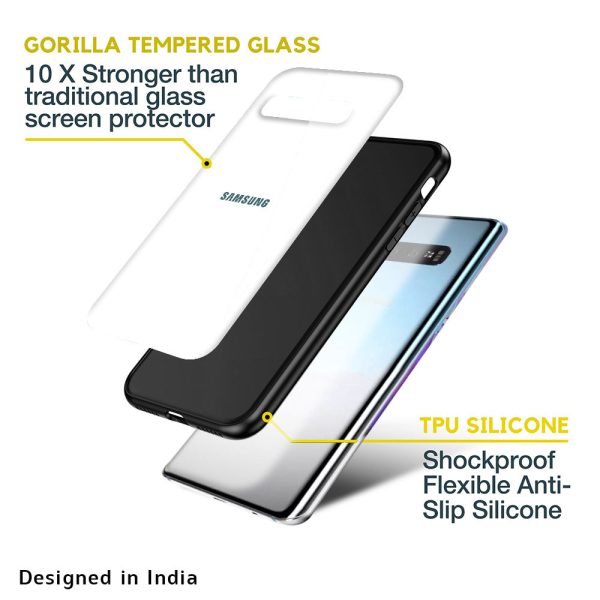 Arctic White Glass Case for Samsung Galaxy M13 Online Sale