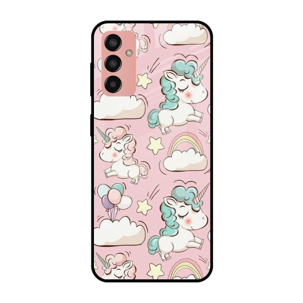 Balloon Unicorn Glass case for Samsung Galaxy F13 Online now