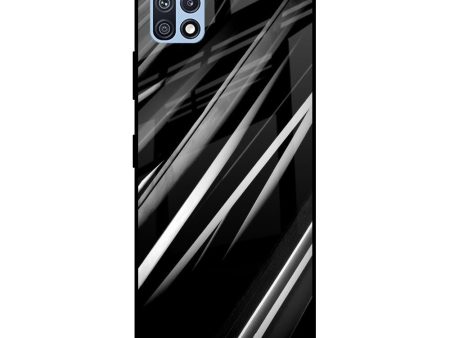 Black & Grey Gradient Glass Case For Samsung Galaxy F42 5G Hot on Sale