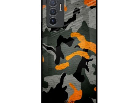 Camouflage Orange Glass Case For Vivo V23e 5G For Sale