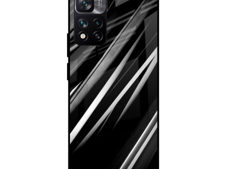 Black & Grey Gradient Glass Case For Mi 11i HyperCharge For Discount