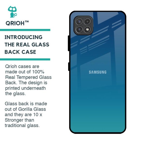 Celestial Blue Glass Case For Samsung Galaxy F42 5G For Cheap