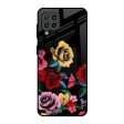 Floral Decorative Glass Case For Samsung Galaxy M32 on Sale