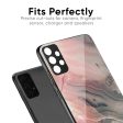 Pink And Grey Marble Glass Case For Realme Narzo 50 Fashion