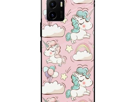 Balloon Unicorn Glass case for Vivo Y15s Cheap