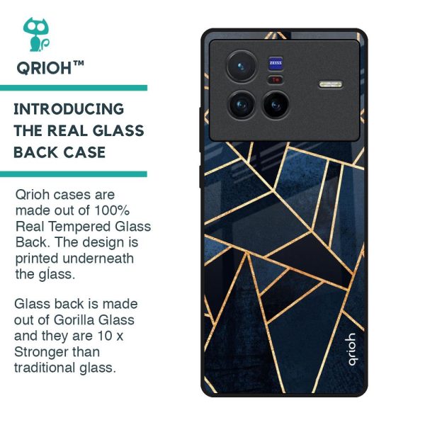 Abstract Tiles Glass Case for Vivo X80 5G Online Sale