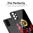 Floral Decorative Glass Case For Samsung Galaxy M32 on Sale