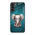 Adorable Baby Elephant Glass Case For Samsung Galaxy S22 5G Cheap